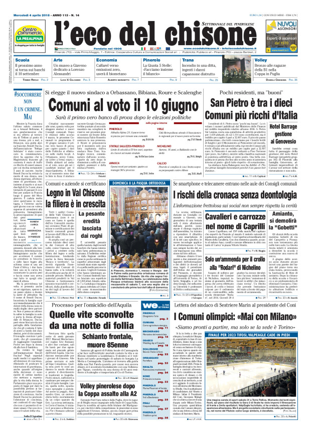Eco del chisone ultime notizie Eco del chisone ultime notizie