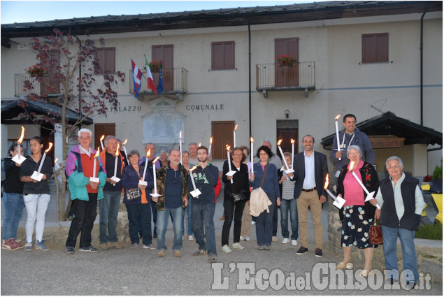 Prarostino :Fiaccolata al Cippo dei Martiri del Bric