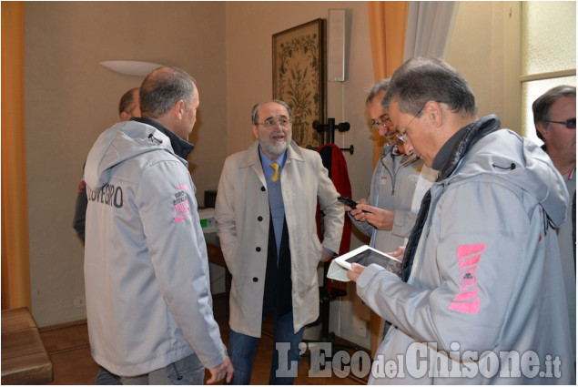 Pinerolo : sopralluogo degli organizzatori del Giro D&#039;Italia 2016