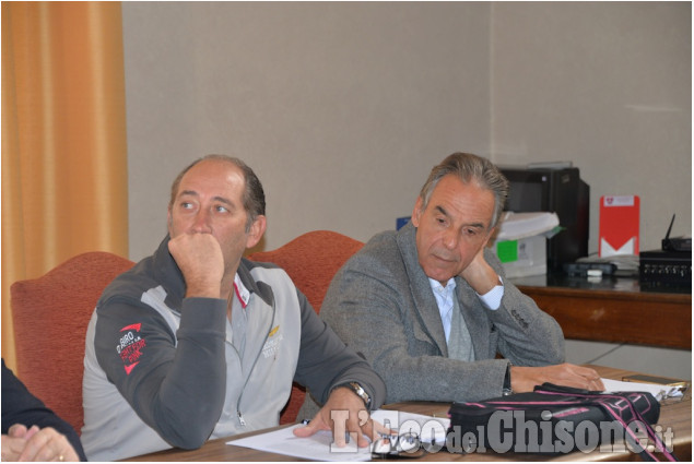 Pinerolo : sopralluogo degli organizzatori del Giro D&#039;Italia 2016