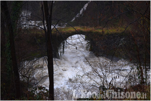 Allerta meteo: il torrente Angrogna fa paura