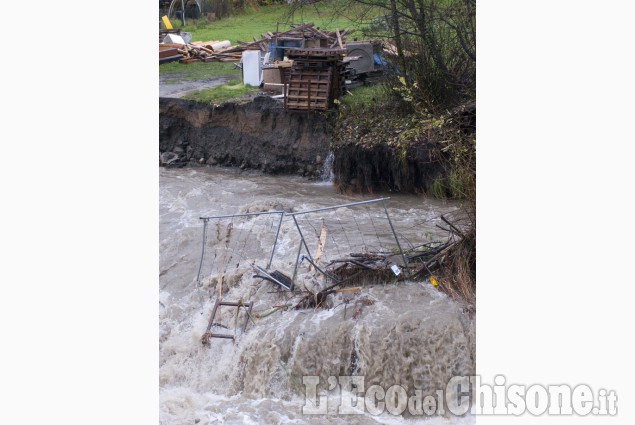 Alluvione in Val Chisone: le immagini da Meano a Dubbione