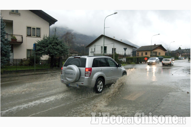 Alluvione in Val Chisone: le immagini da Meano a Dubbione