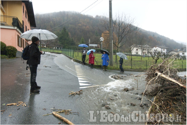 Alluvione in Val Chisone: le immagini da Meano a Dubbione