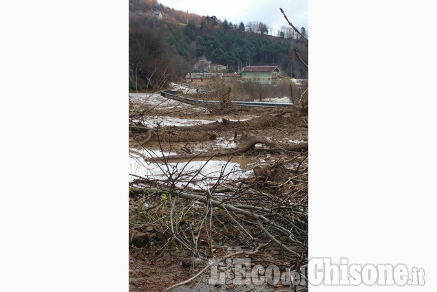 Alluvione in Val Chisone: le immagini da Meano a Dubbione