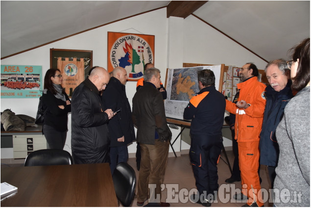 Sergio Chiamparino alla sede Aib di Cumiana