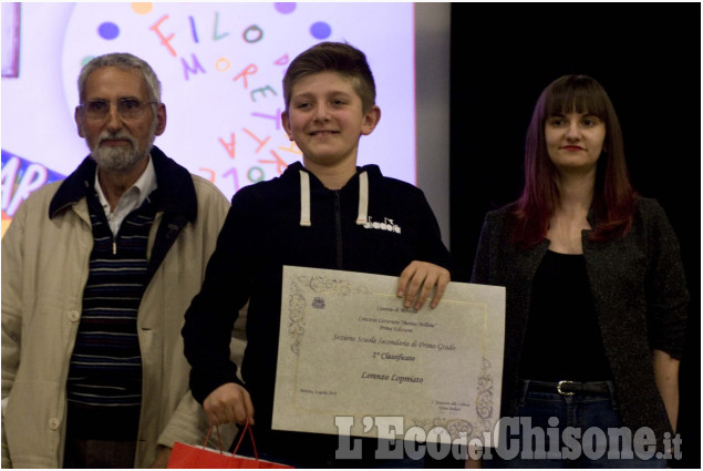 Moretta . cerimonia di premiazione  : concorso letterario &quot;Il filo delle parole&quot; in Cascina San Giovanni. 