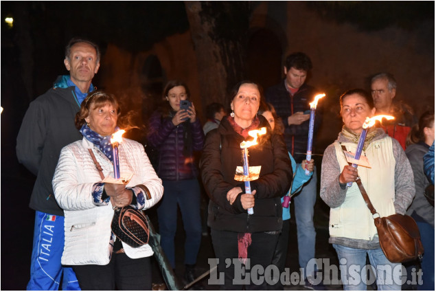 Pinerolo, fiaccolata Anpi in centro