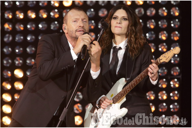 Laura Pausini e Biagio Antonacci all&#039;Olimpico di Torino