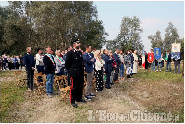 Cardè, inaugurazione targa al ponte