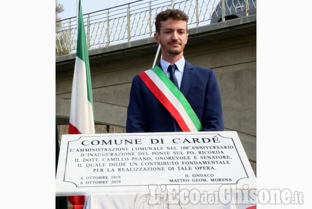 Cardè, inaugurazione targa al ponte