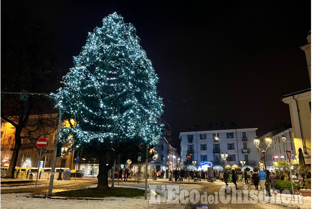 Pinerolo:Si accende l'albero in centro, con l'Immacolata iniziano le feste