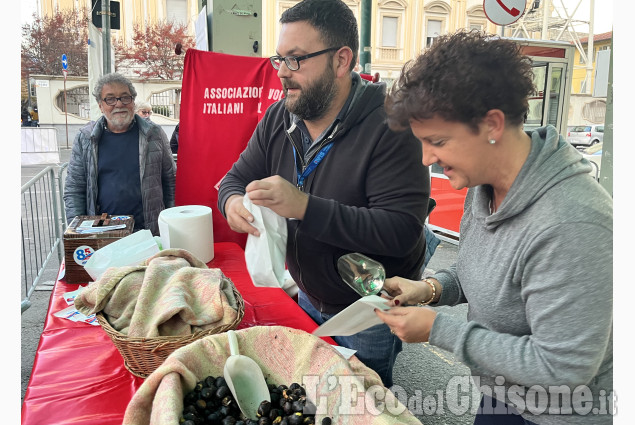 Pinerolo: Domenica pomeriggio in piazza Roma per la "Castagnata AVIS"