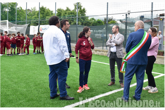 Cumiana: il Presidente della Regione Alberto Cirio inaugura il nuovo campo in sintetico