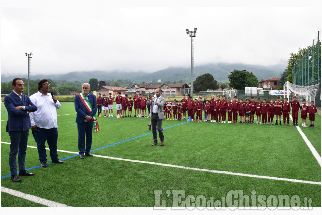 Cumiana: il Presidente della Regione Alberto Cirio inaugura il nuovo campo in sintetico