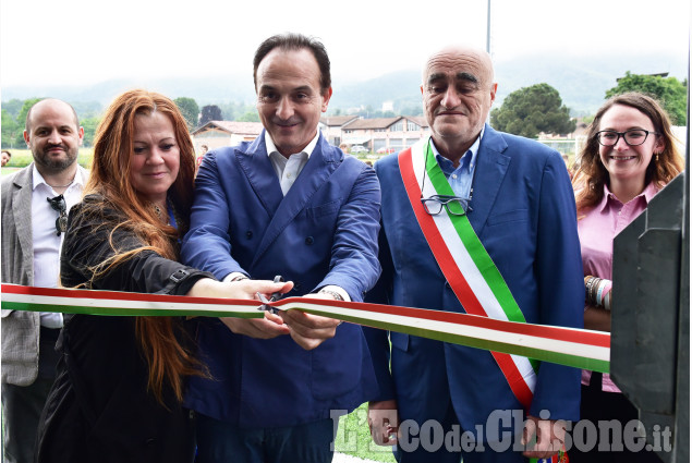 Cumiana: il Presidente della Regione Alberto Cirio inaugura il nuovo campo in sintetico