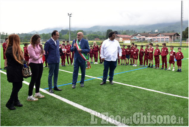 Cumiana: il Presidente della Regione Alberto Cirio inaugura il nuovo campo in sintetico