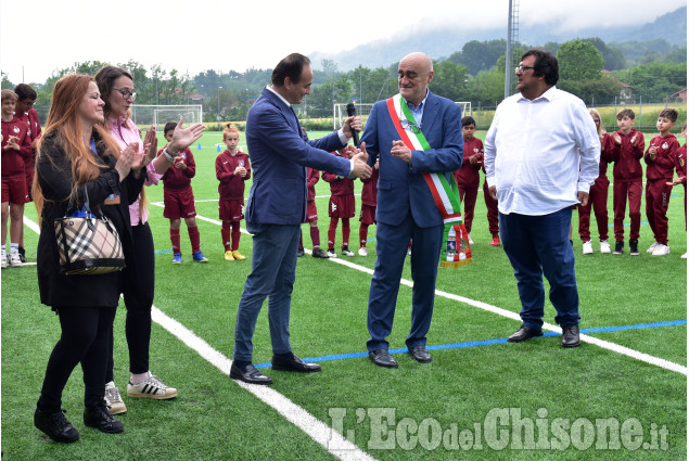 Cumiana: il Presidente della Regione Alberto Cirio inaugura il nuovo campo in sintetico