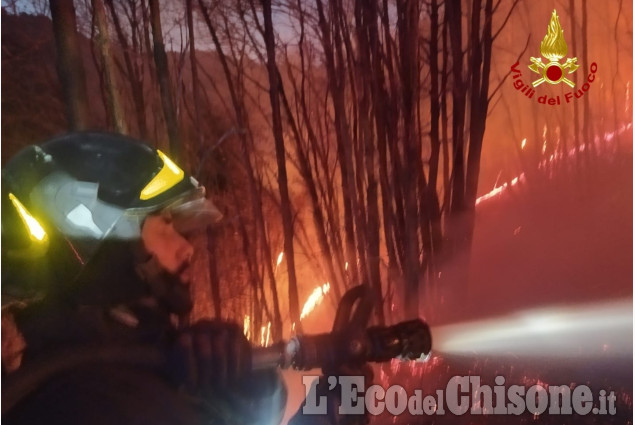 Incendio a Pra Martino: le immagini dei Vigili del fuoco