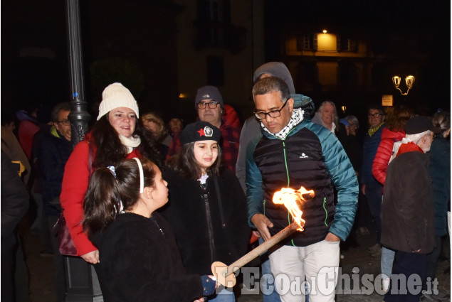 Pinerolo:Fiaccolata per il 25 Aprile in piazza Facta