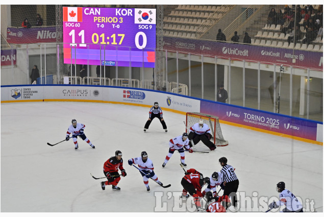 Hockey ghiaccio, Canada-Corea del Sud all'Ice Stadium