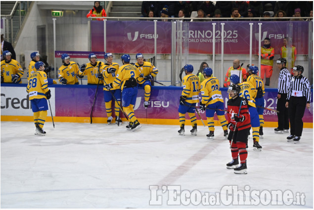 Pinerolo:Universiadi Hockey,  Svezia- Canada 