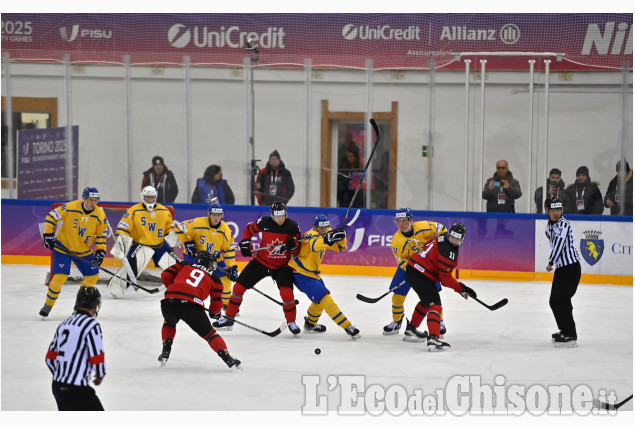 Pinerolo:Universiadi Hockey,  Svezia- Canada 