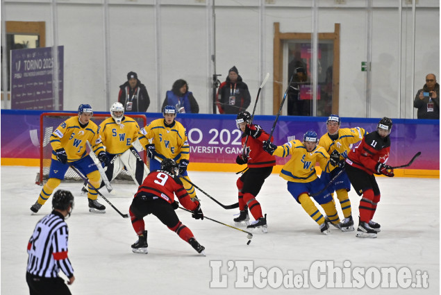 Pinerolo:Universiadi Hockey,  Svezia- Canada 