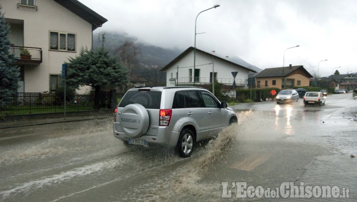 Alluvione in Val Chisone, la Sp 23 percorribile da Porte a Perosa Argentina
