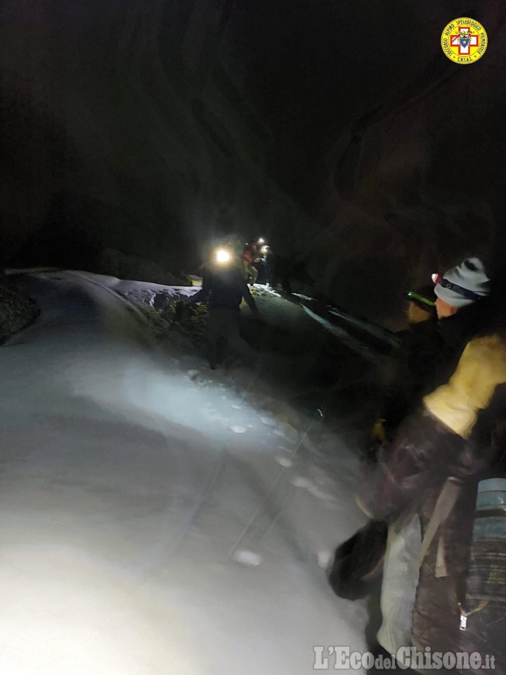 Bobbio Pellice: bloccati dalla neve al colletto del Palavas, recuperati dal Soccorso alpino