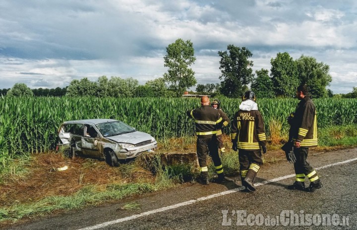 Airasca: si schianta contro un ponticello in cemento, automobilista al Cto in elisoccorso