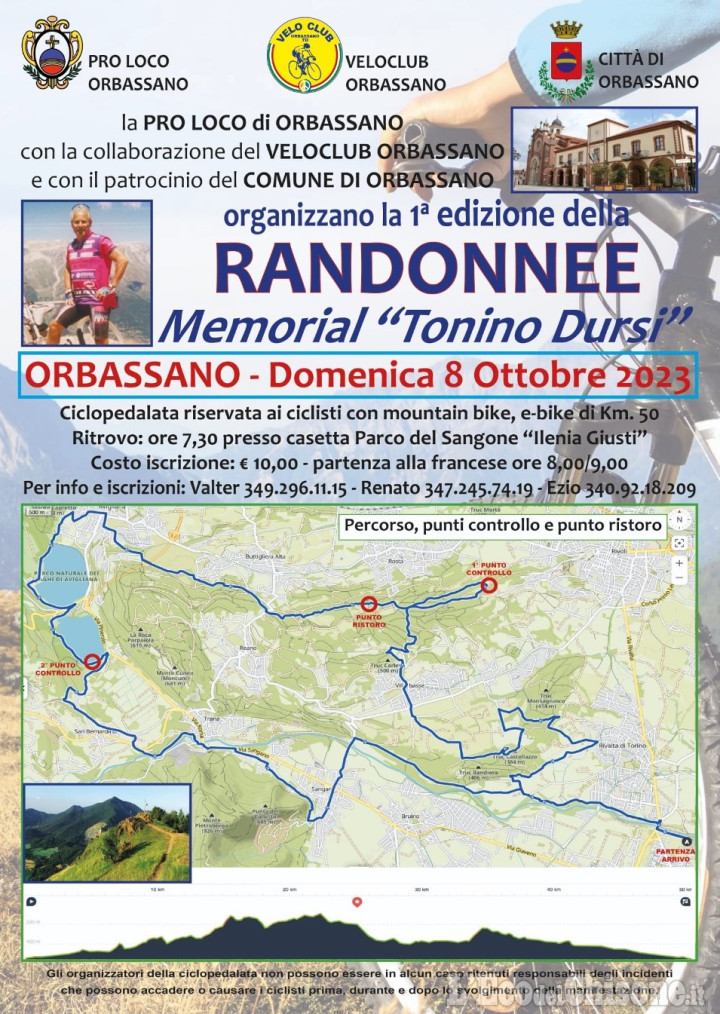 Orbassano: domenica la Randonnée, tutti in bici in ricordo di Tonino Dursi