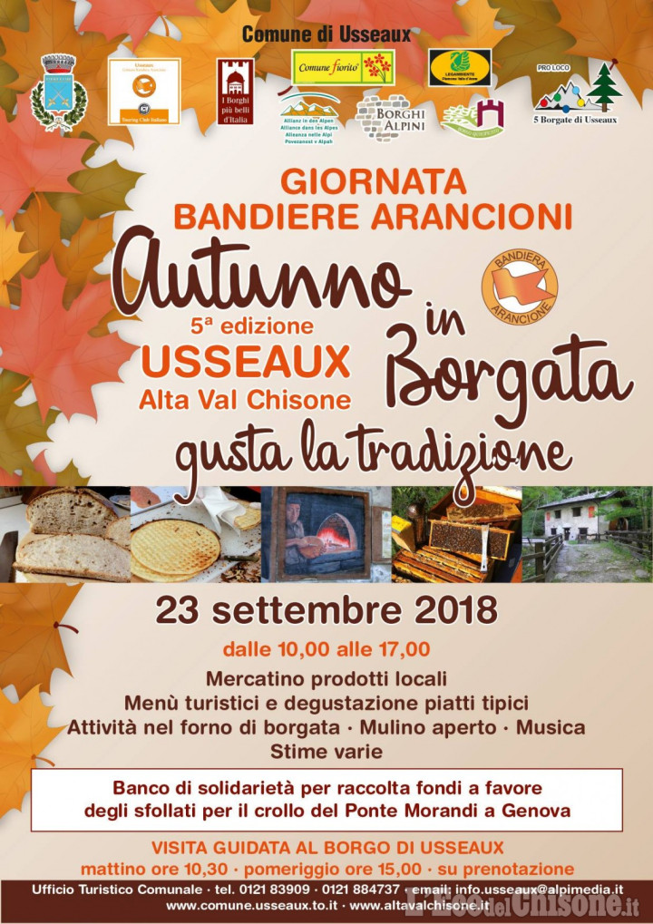 Usseaux: Autunno in borgata nella Giornata delle bandiere arancioni