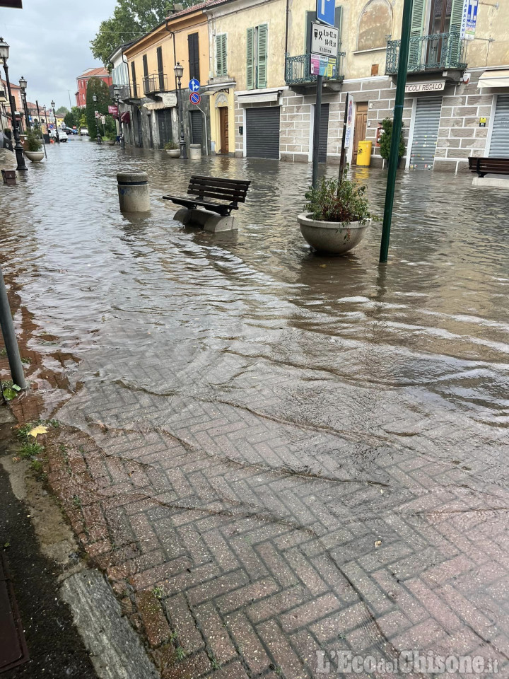 Maxi temporale e forte vento, allagamenti a Borgaretto e Orbassano
