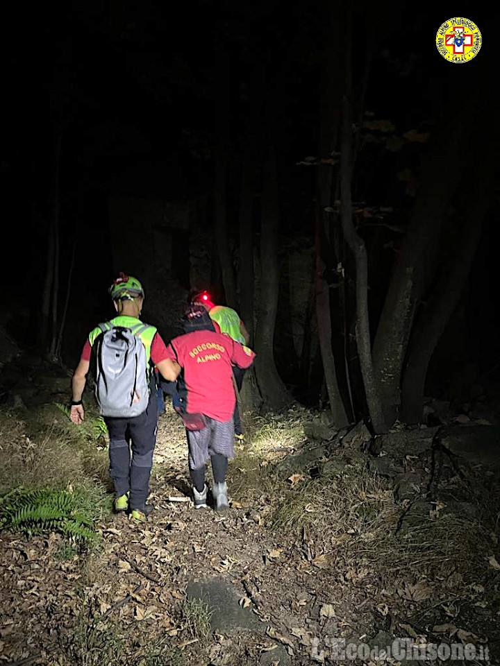 Coazze: 88enne dispersa nei boschi, recuperata nella notte dal Soccorso Alpino