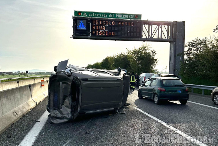 Piscina: incidente sulla Torino-Pinerolo, tre feriti in ospedale