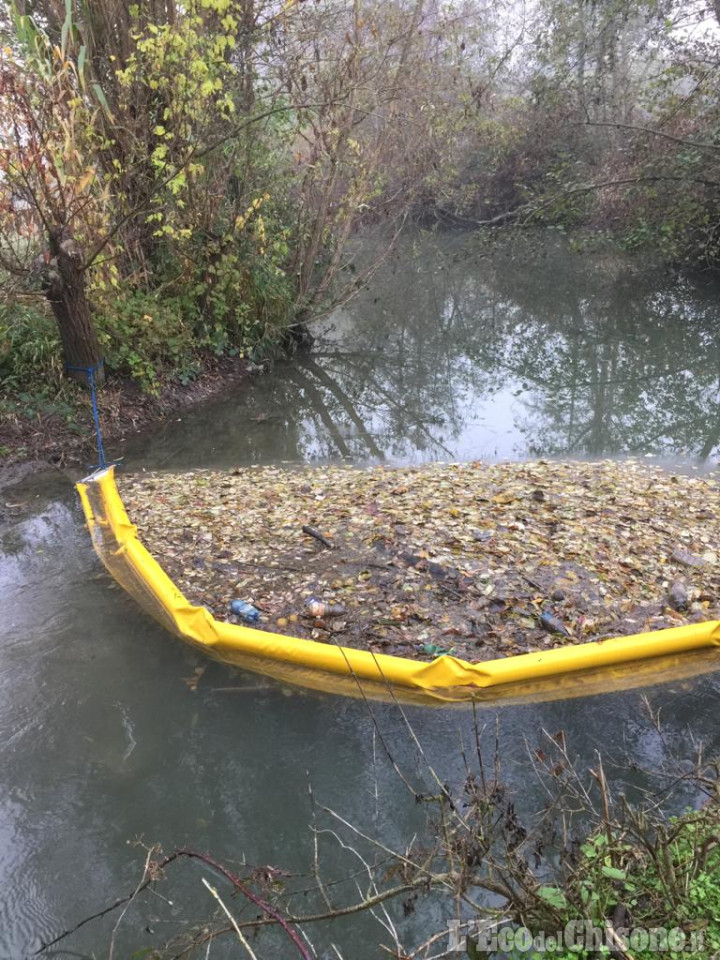 Vinovo: scarico abusivo nel canale dei Mulini