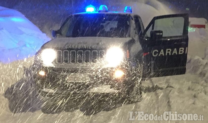 Salza di Pinerolo: bloccati (e isolati) dal maltempo, anziani soccorsi dai carabinieri