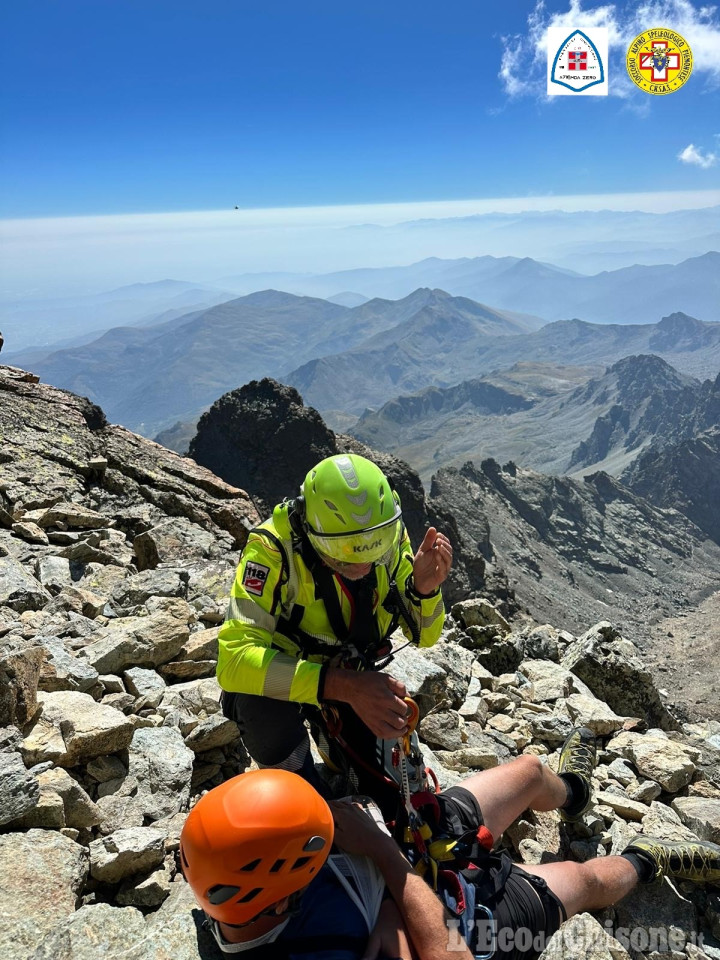 Alpinista infortunato sulla via normale del Monviso, l’intervento del Soccorso alpino