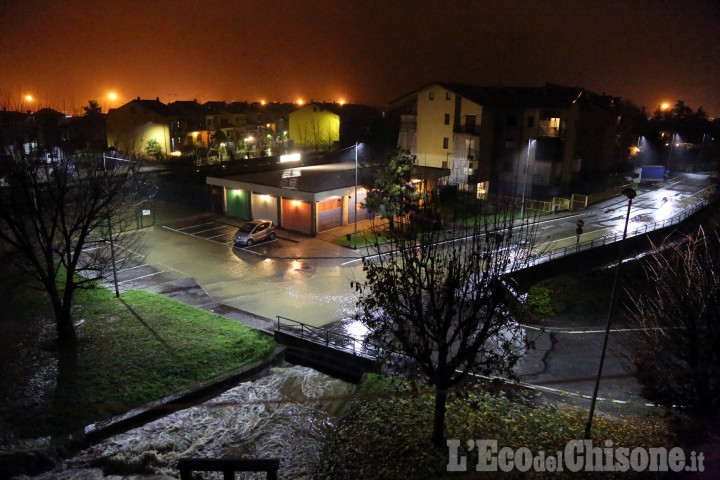 Allerta meteo: allagamenti a None. Strade chiuse a Piobesi