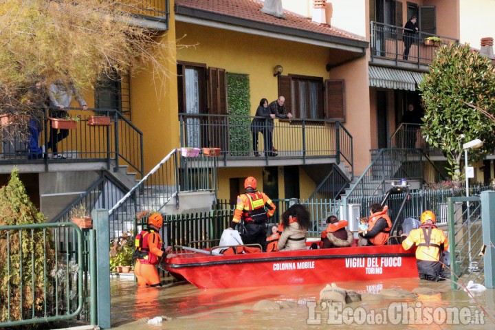 Alluvione: viabilità riaperta in pianura. None cerca volontari per villaggio S. Lorenzo