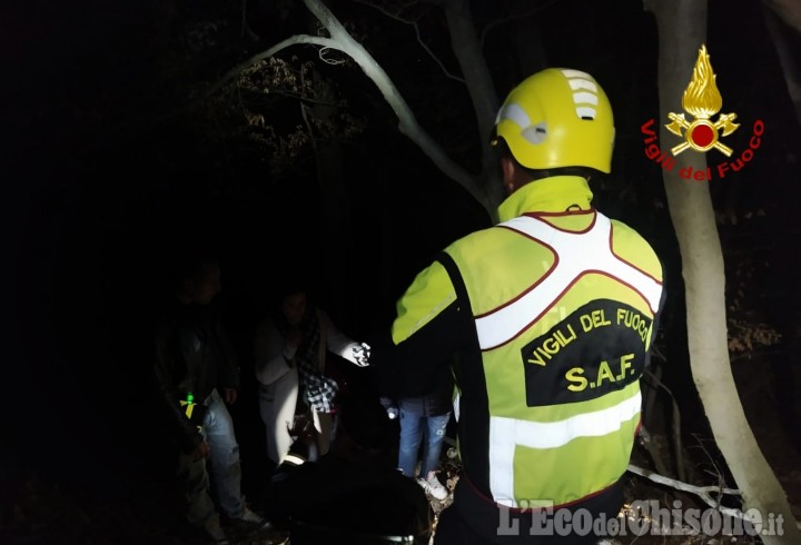 Valgioie: dispersi nei boschi del Colle Braida, recuperati dai Vigili del fuoco