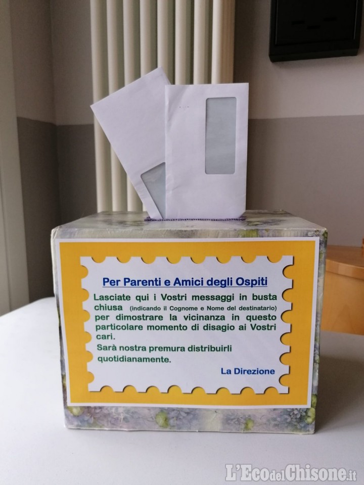 Pinerolo: una cassetta delle lettere per lasciare un messaggio agli ospiti della casa di riposo
