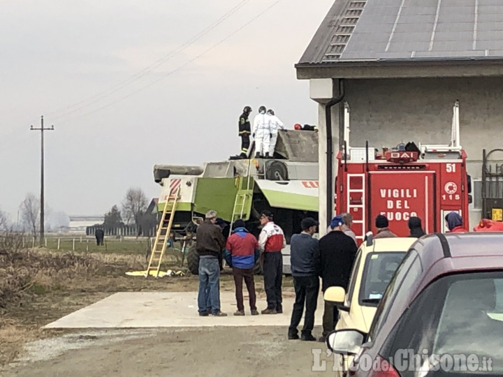 Virle: tragedia in via Podi, agrotecnico muore dentro una mietitrebbia