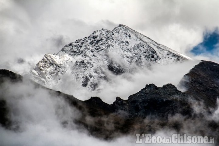 Sestriere: Rognosa imbiancata dalla prima neve della stagione