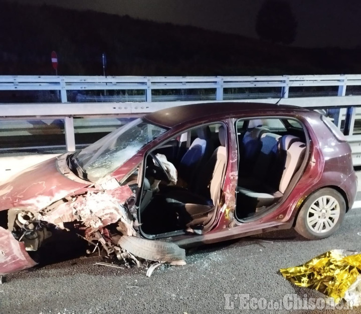 Orbassano: contromano sulla Torino-Pinerolo, due feriti in autostrada