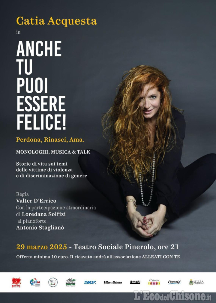 Sabato sera al Teatro Sociale di Pinerolo lo spettacolo-talk di Acquesta sulla violenza di genere