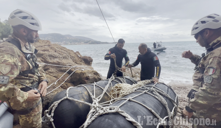 Alpini pinerolesi protagonisti a Lerici dove è stato neutralizzato un potente ordigno bellico