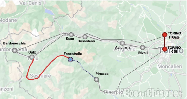 Connessione a banda ultralarga estesa da Fenestrelle a Oulx (con ripristino ella rete olimpica abbandonata)