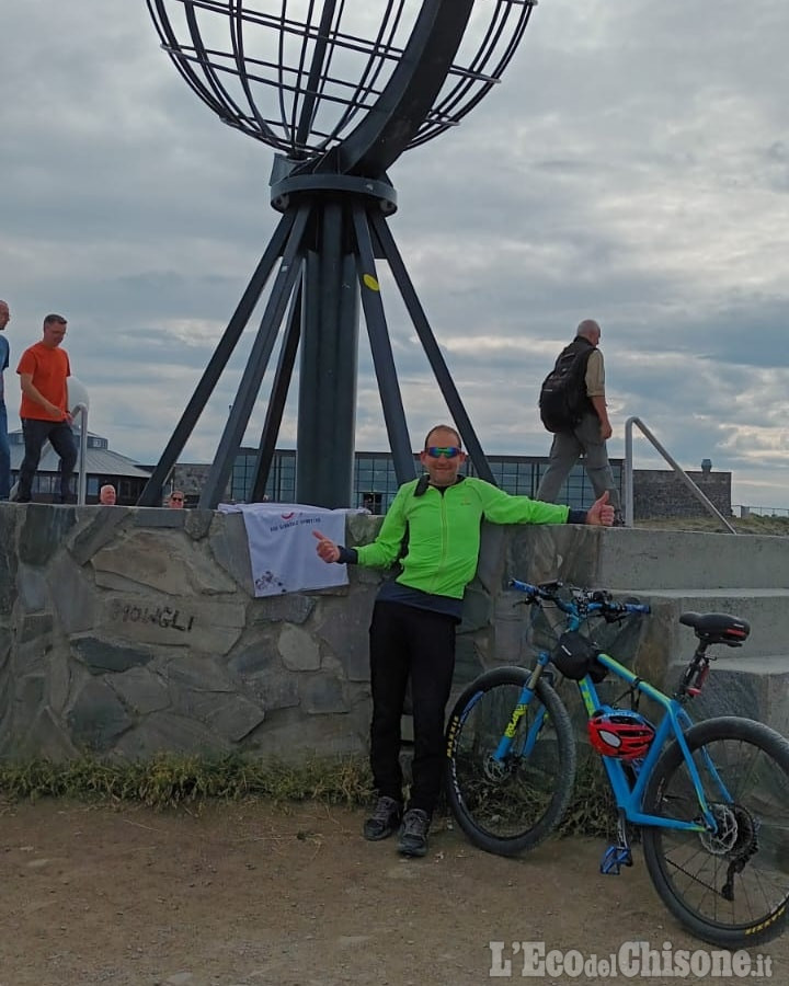 Il ciclista nonese Rudi Mazzei conquista Capo Nord